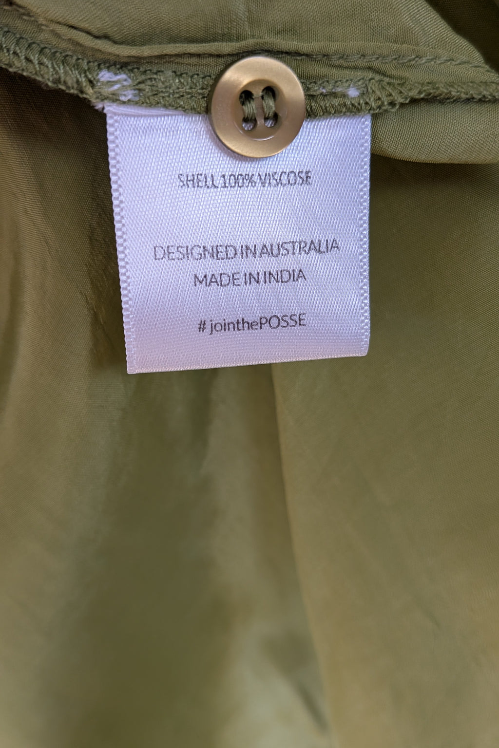 Posse Levi Shirt in Pickle Size XXS/XS BNWT