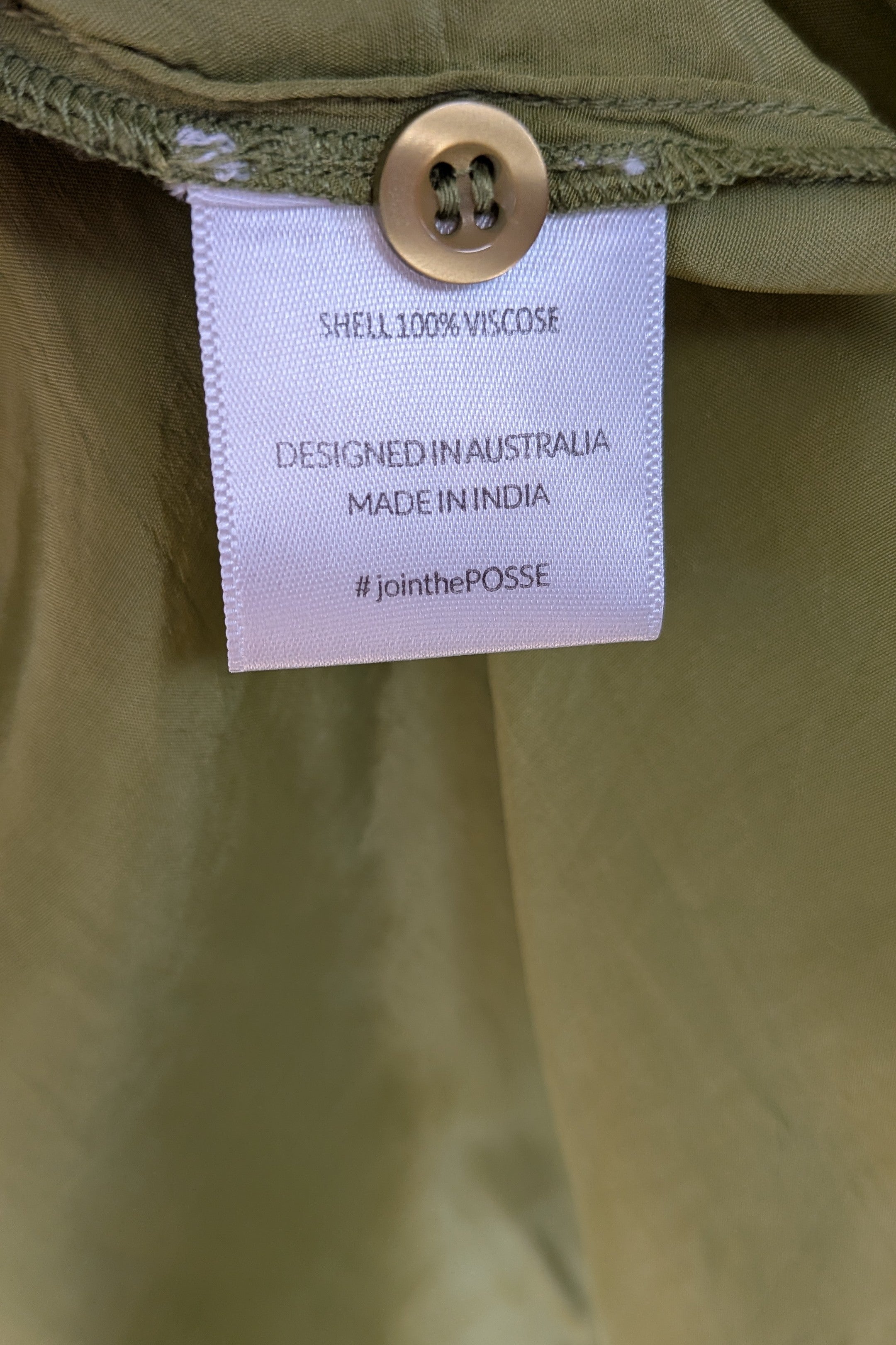 Posse Levi Shirt in Pickle Size XXS/XS BNWT