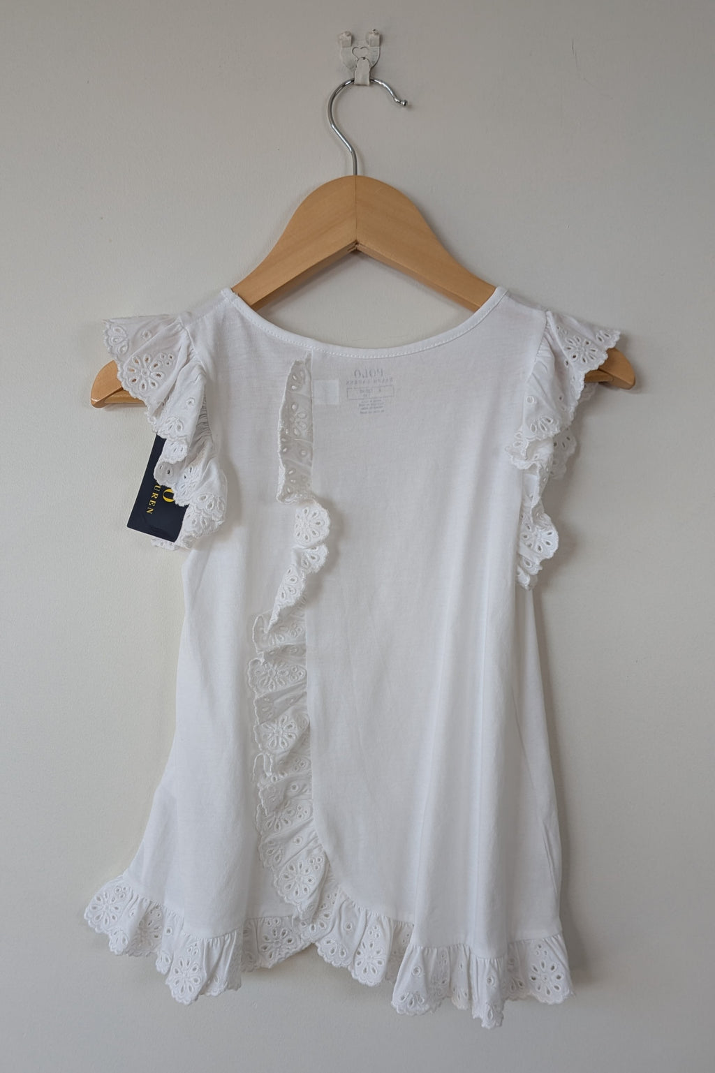 Polo Ralph Lauren Girls Floral Lace Detail Shirt Size 6 BNWT RRP $199