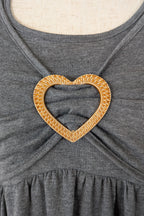 Made With Heart Grey Layered Dress Size M BNWT