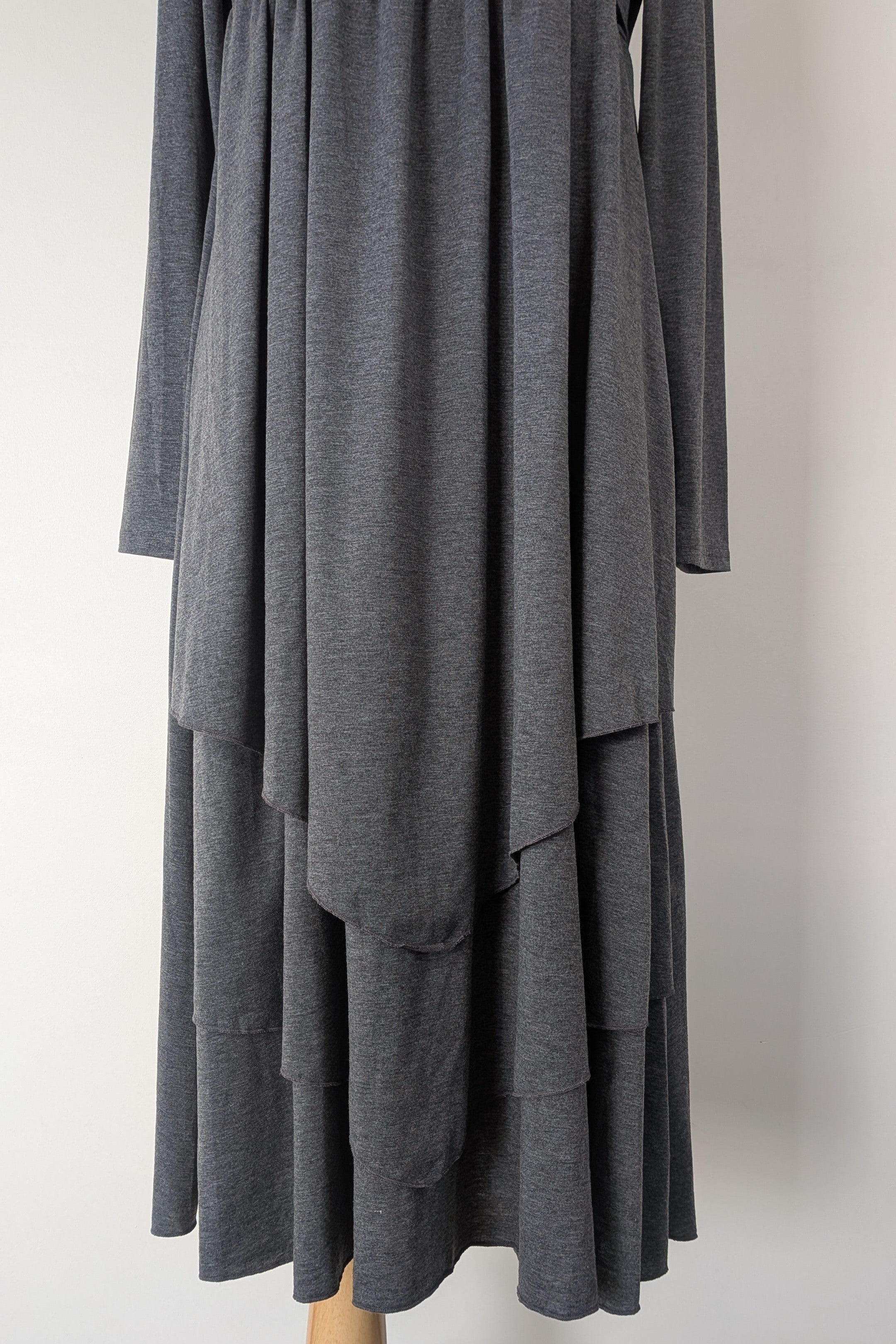 Made With Heart Grey Layered Dress Size M BNWT