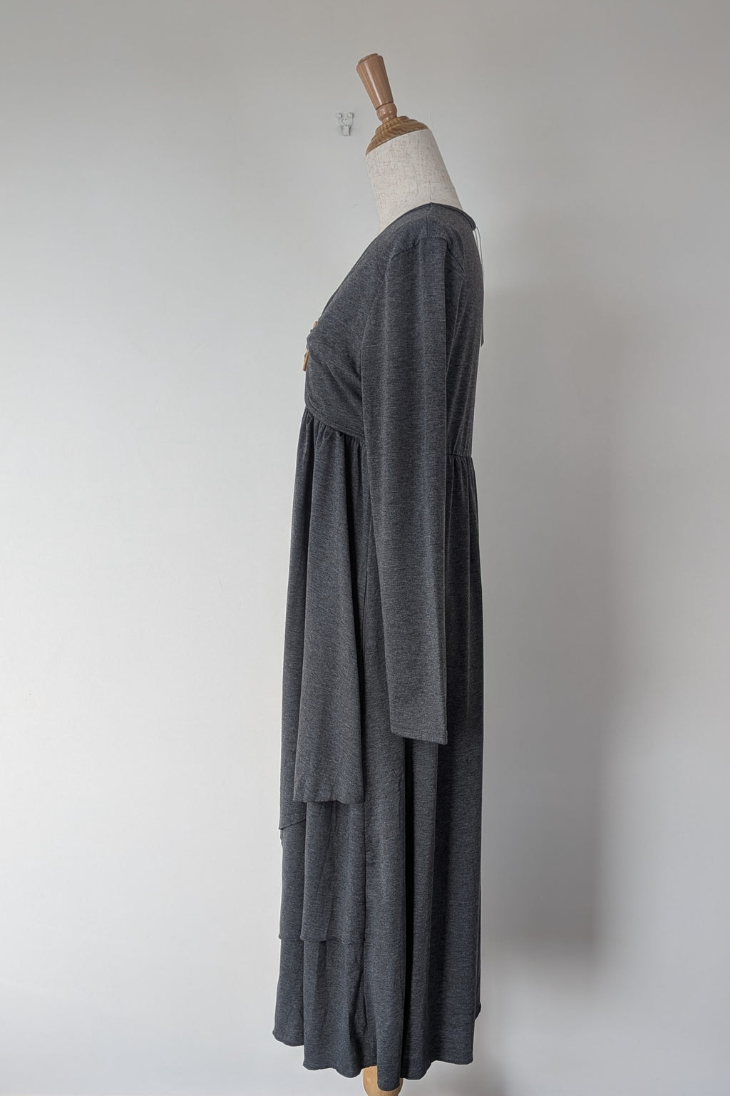 Made With Heart Grey Layered Dress Size M BNWT
