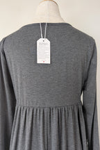 Made With Heart Grey Layered Dress Size M BNWT