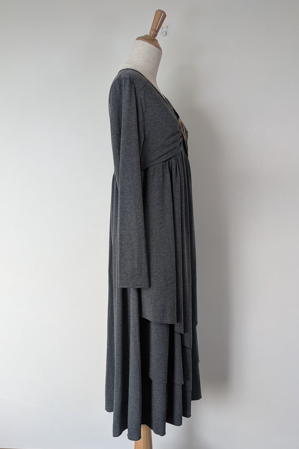 Made With Heart Grey Layered Dress Size M BNWT