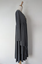 Made With Heart Grey Layered Dress Size M BNWT