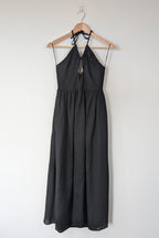 DISSH Alyssa Black Linen Maxi Dress Size 8