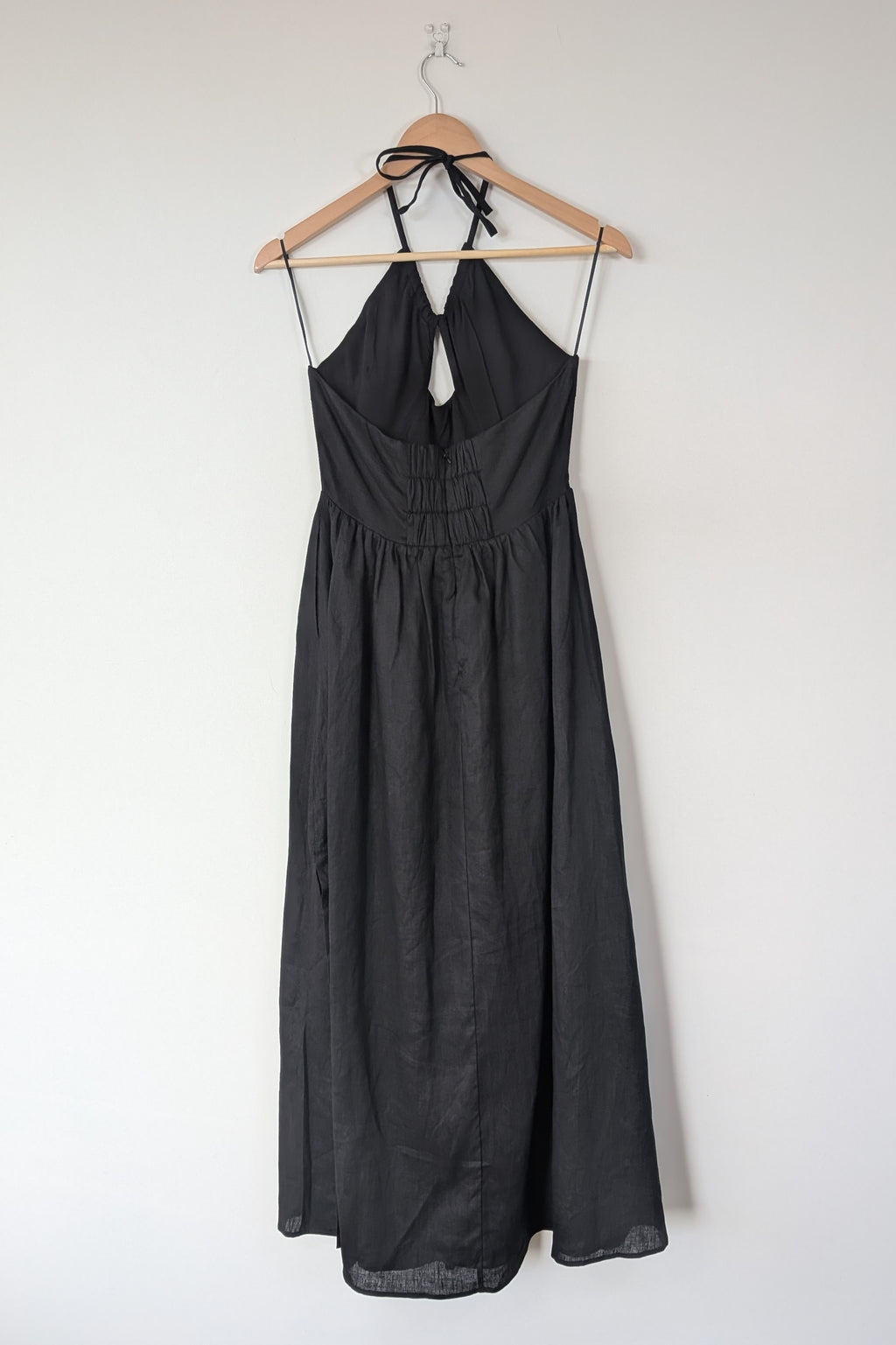 DISSH Alyssa Black Linen Maxi Dress Size 8