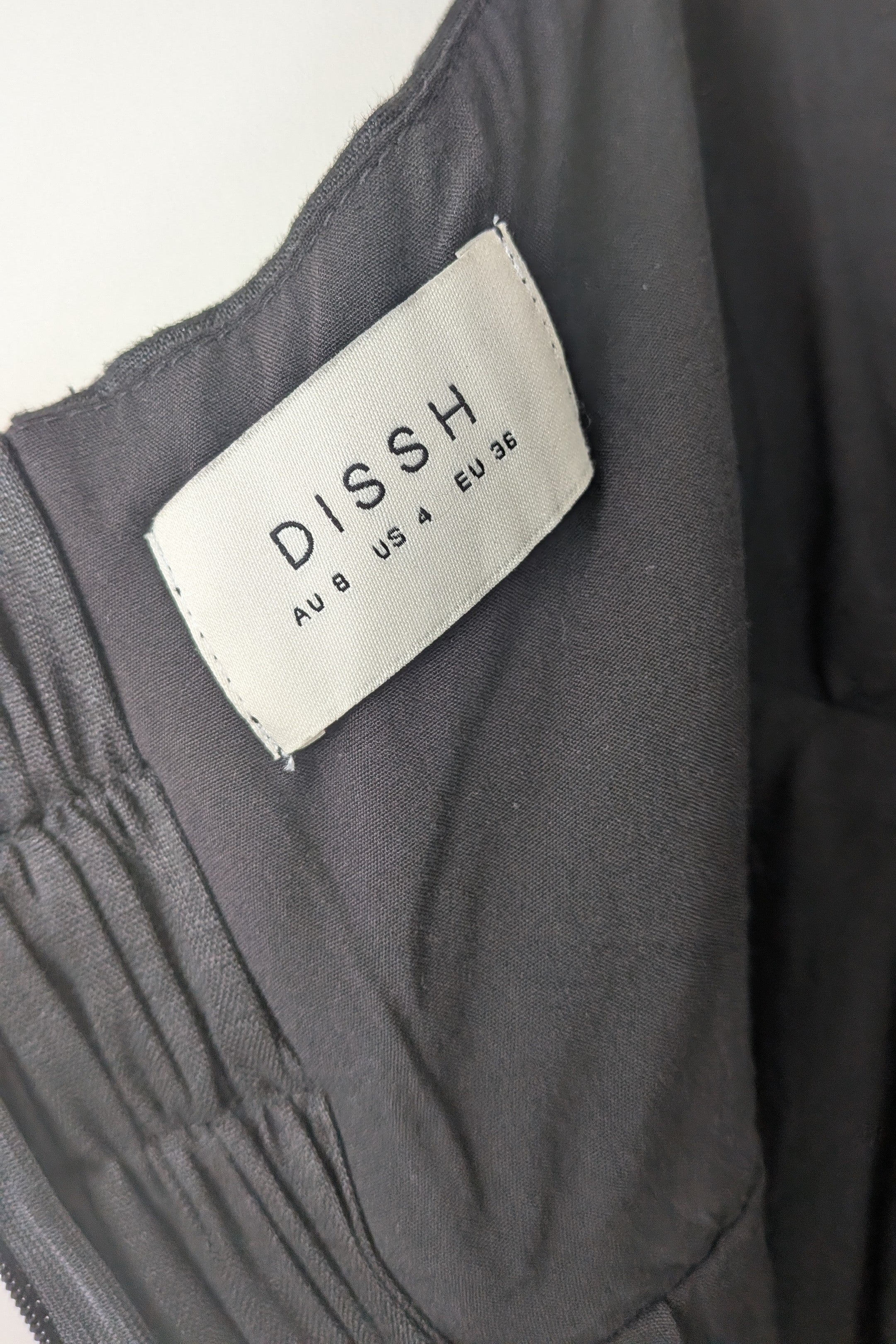 DISSH Alyssa Black Linen Maxi Dress Size 8