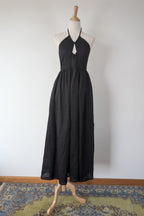 DISSH Alyssa Black Linen Maxi Dress Size 8
