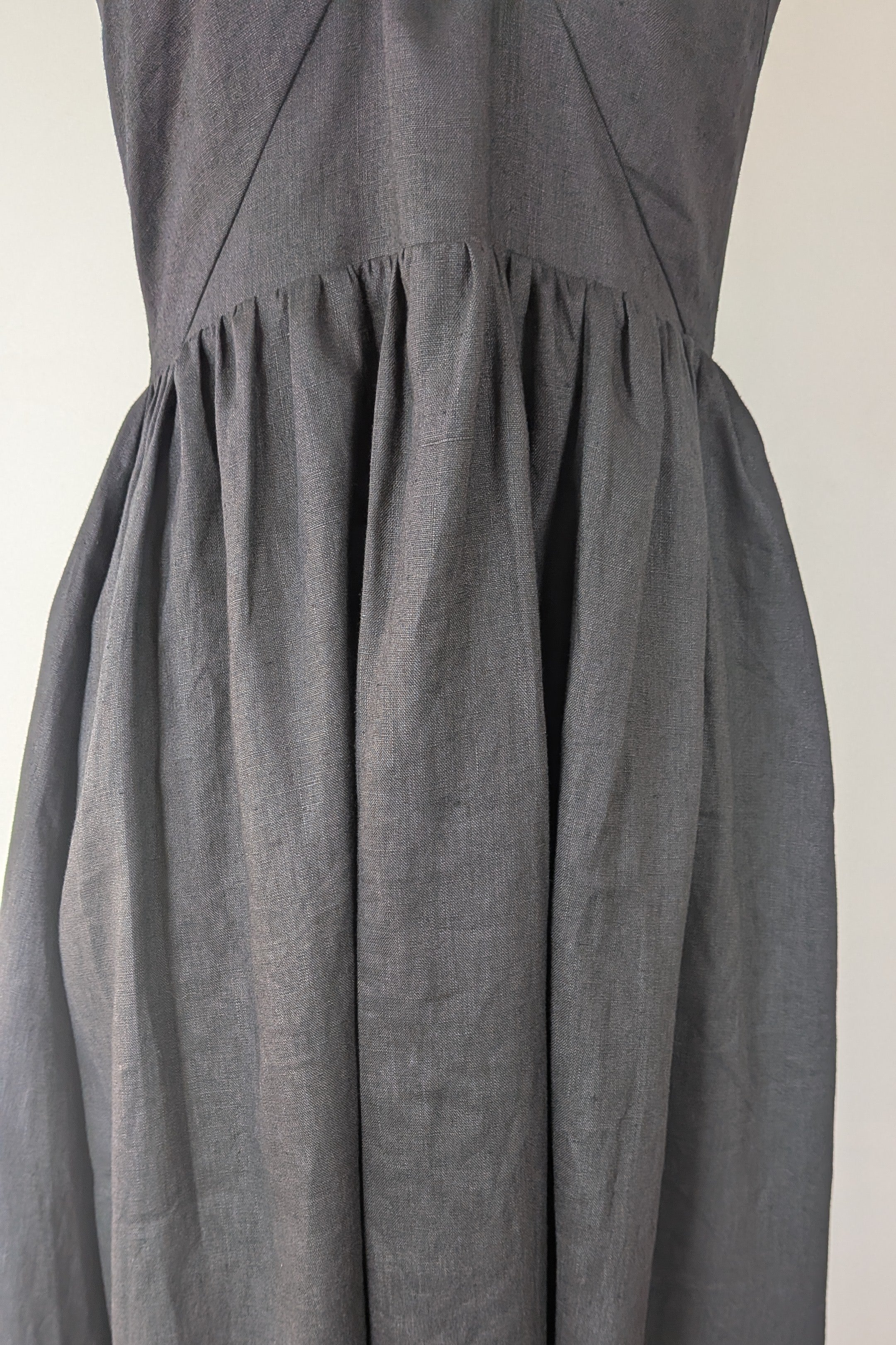 DISSH Alyssa Black Linen Maxi Dress Size 8