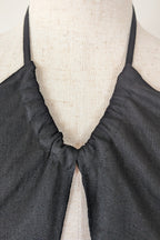 DISSH Alyssa Black Linen Maxi Dress Size 8
