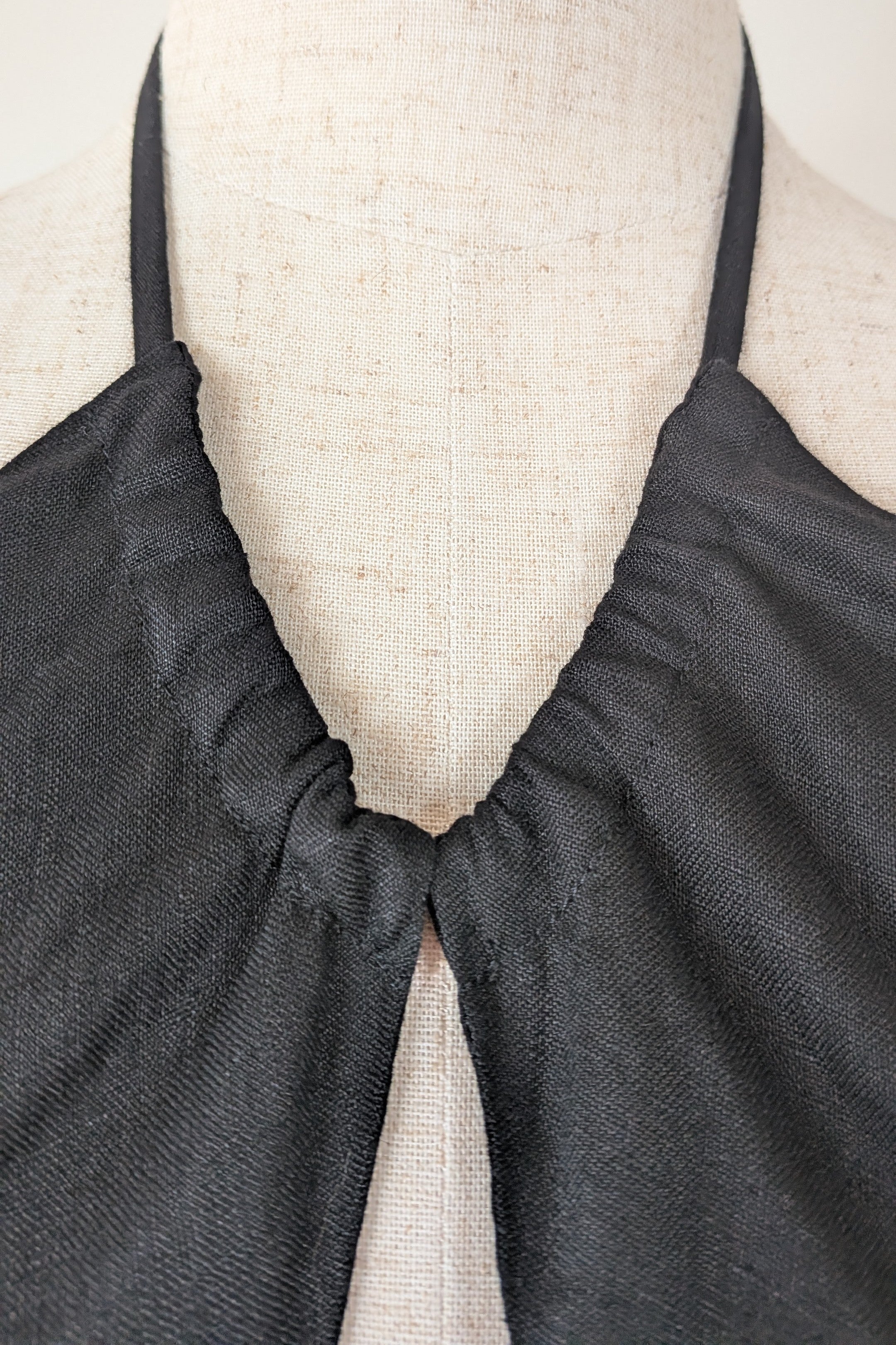 DISSH Alyssa Black Linen Maxi Dress Size 8