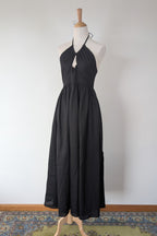 DISSH Alyssa Black Linen Maxi Dress Size 8