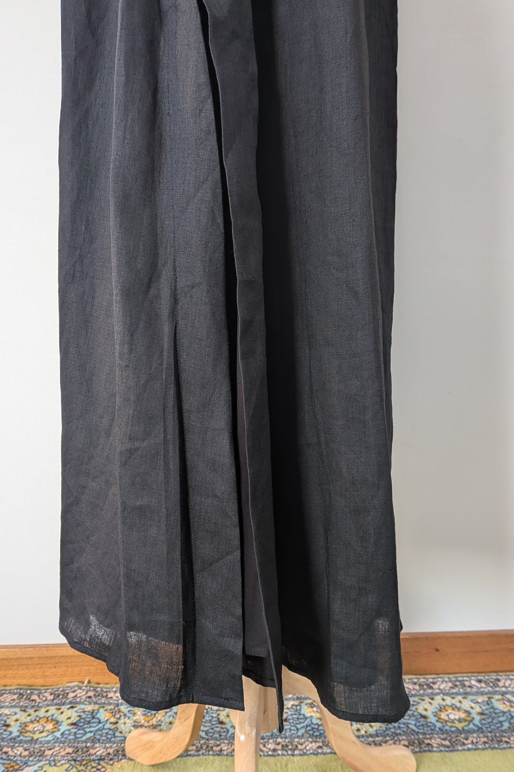 DISSH Alyssa Black Linen Maxi Dress Size 8