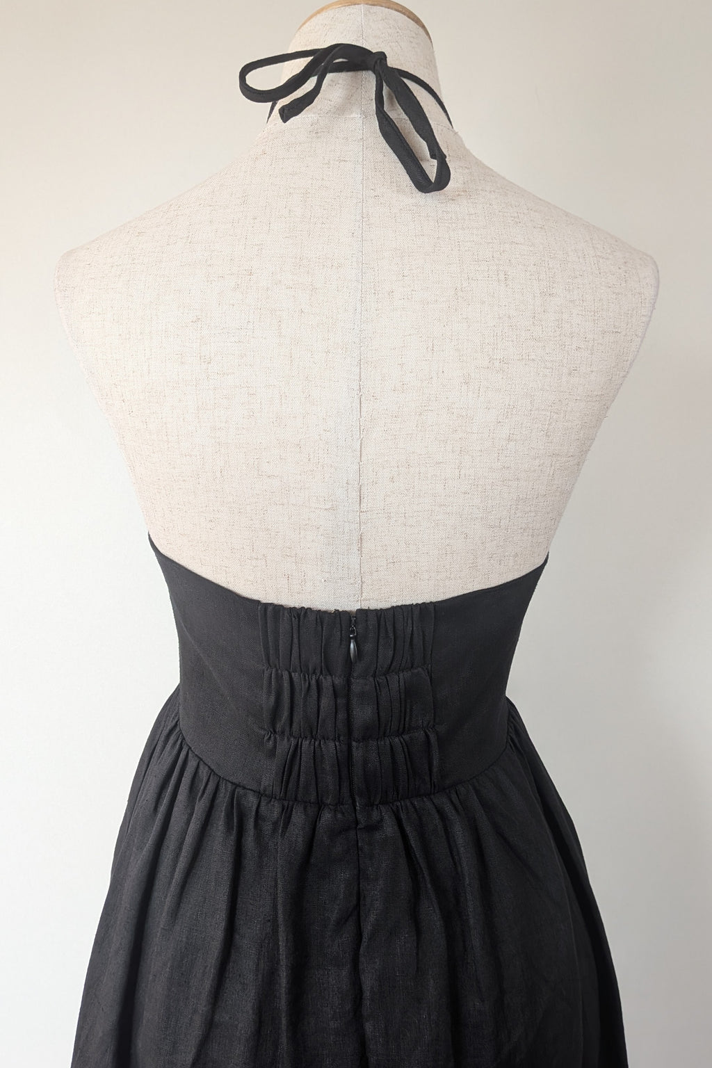 DISSH Alyssa Black Linen Maxi Dress Size 8