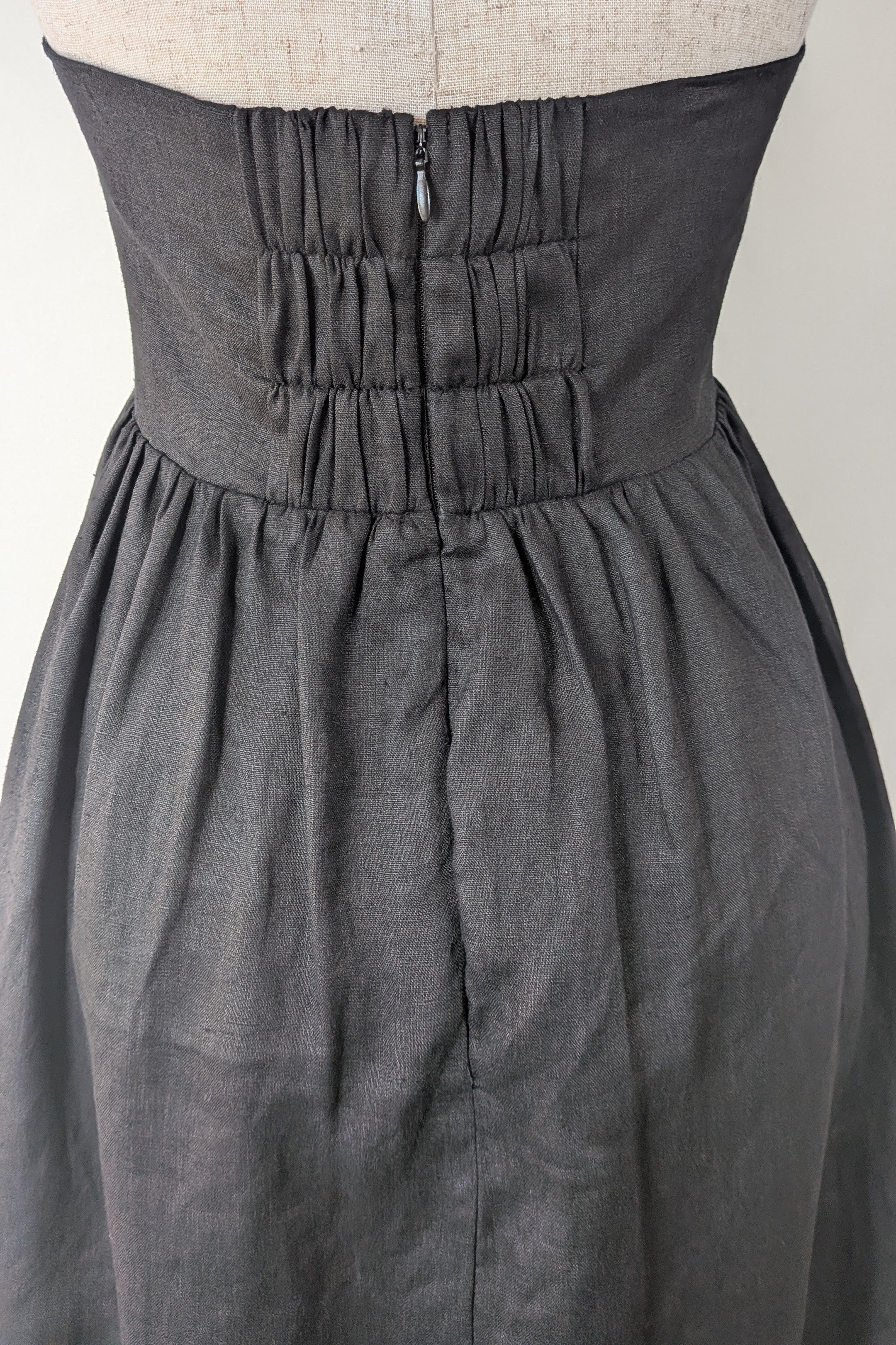 DISSH Alyssa Black Linen Maxi Dress Size 8