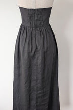 DISSH Alyssa Black Linen Maxi Dress Size 8