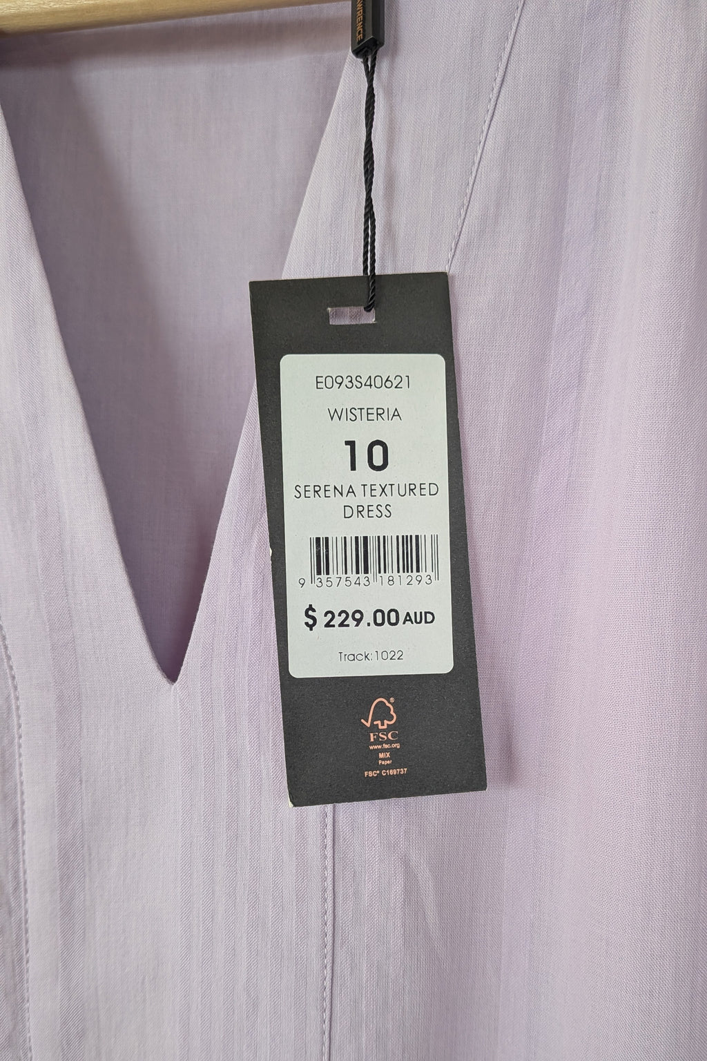 David Lawrence Serena Textured Dress in Wisteria Size 10 BNWT RRP $229