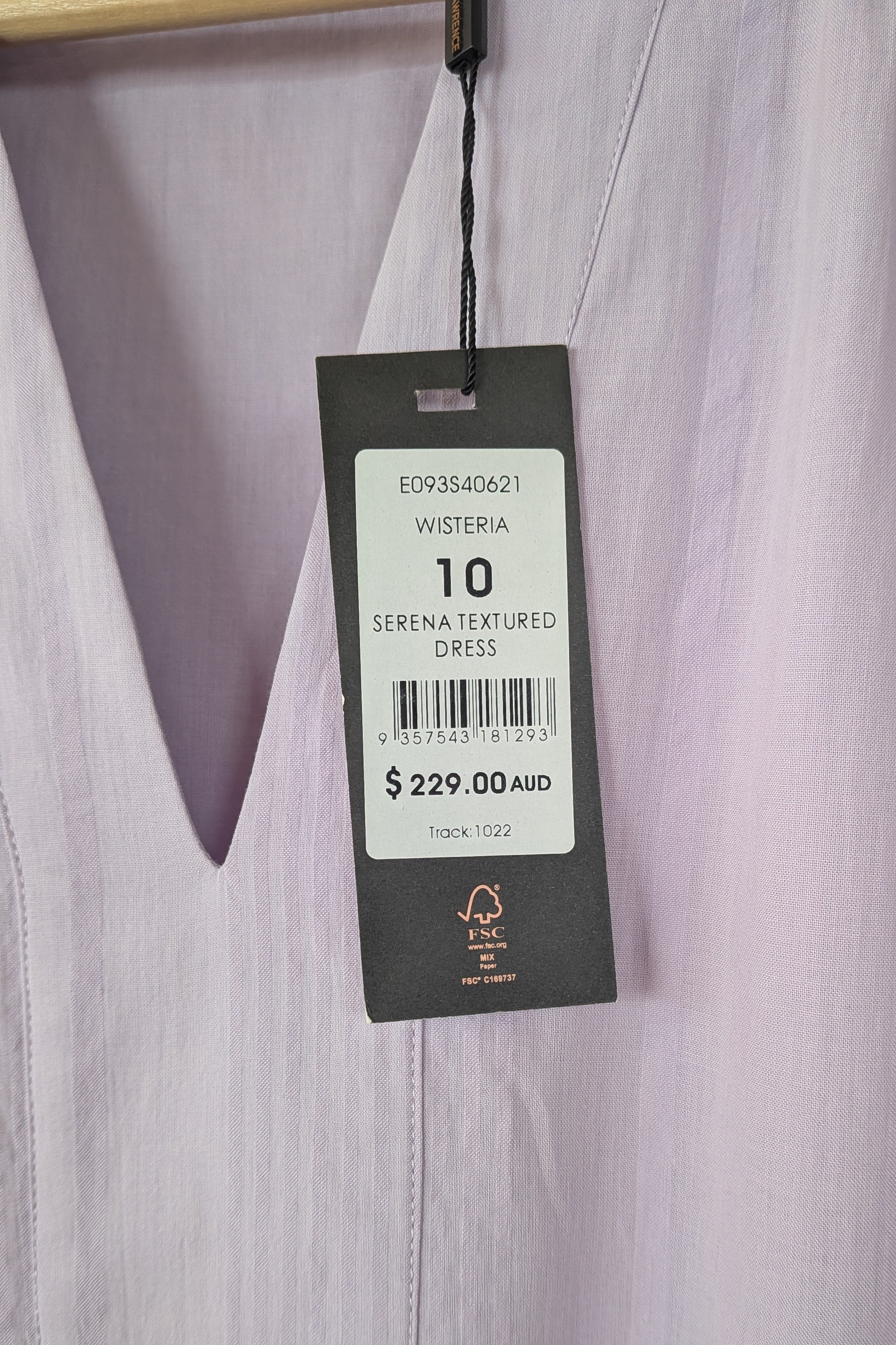 David Lawrence Serena Textured Dress in Wisteria Size 10 BNWT RRP $229