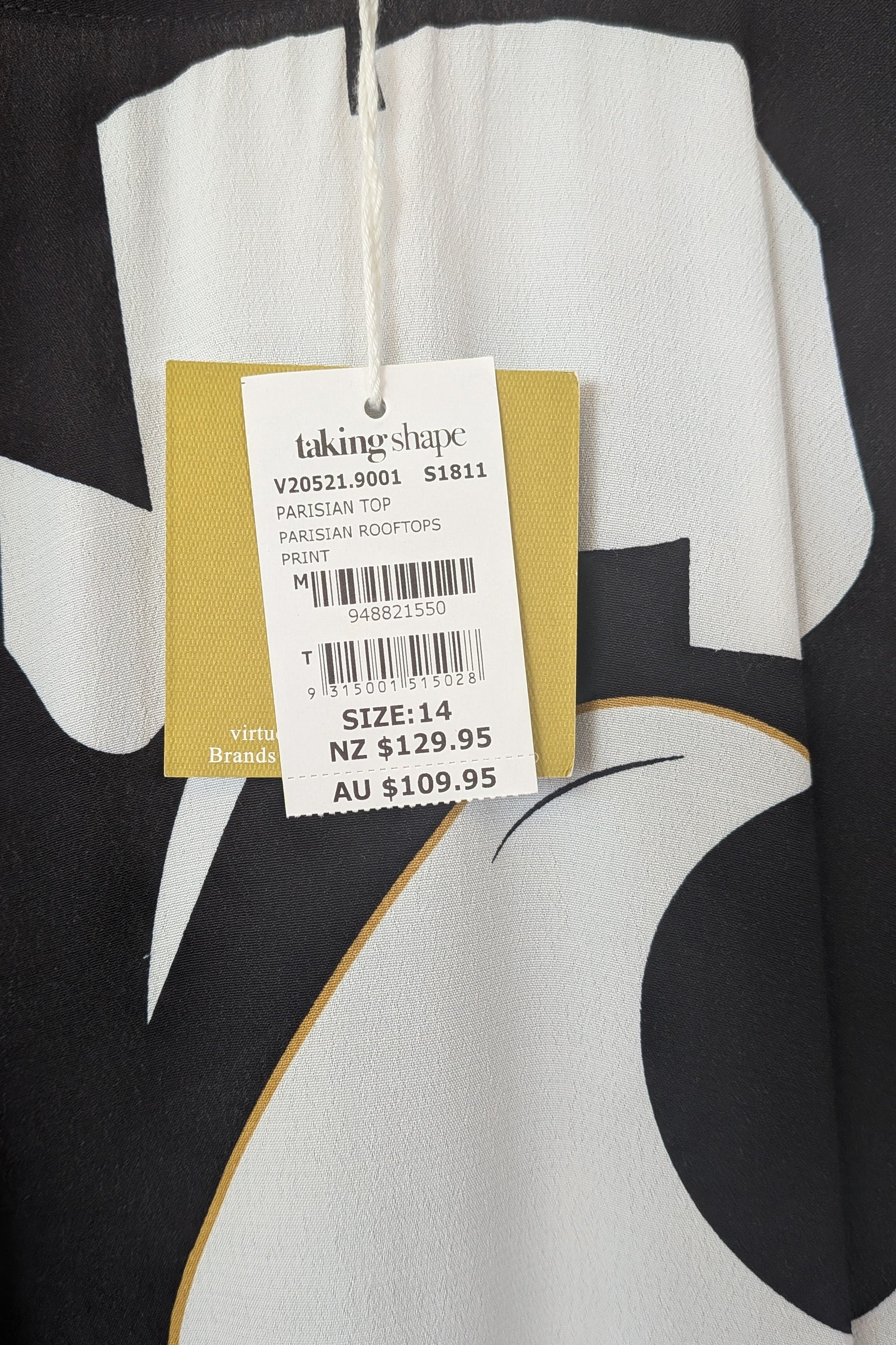 Virtuelle Parisian Asymmetrical Tunic Size 14 BNWT RRP $109.95