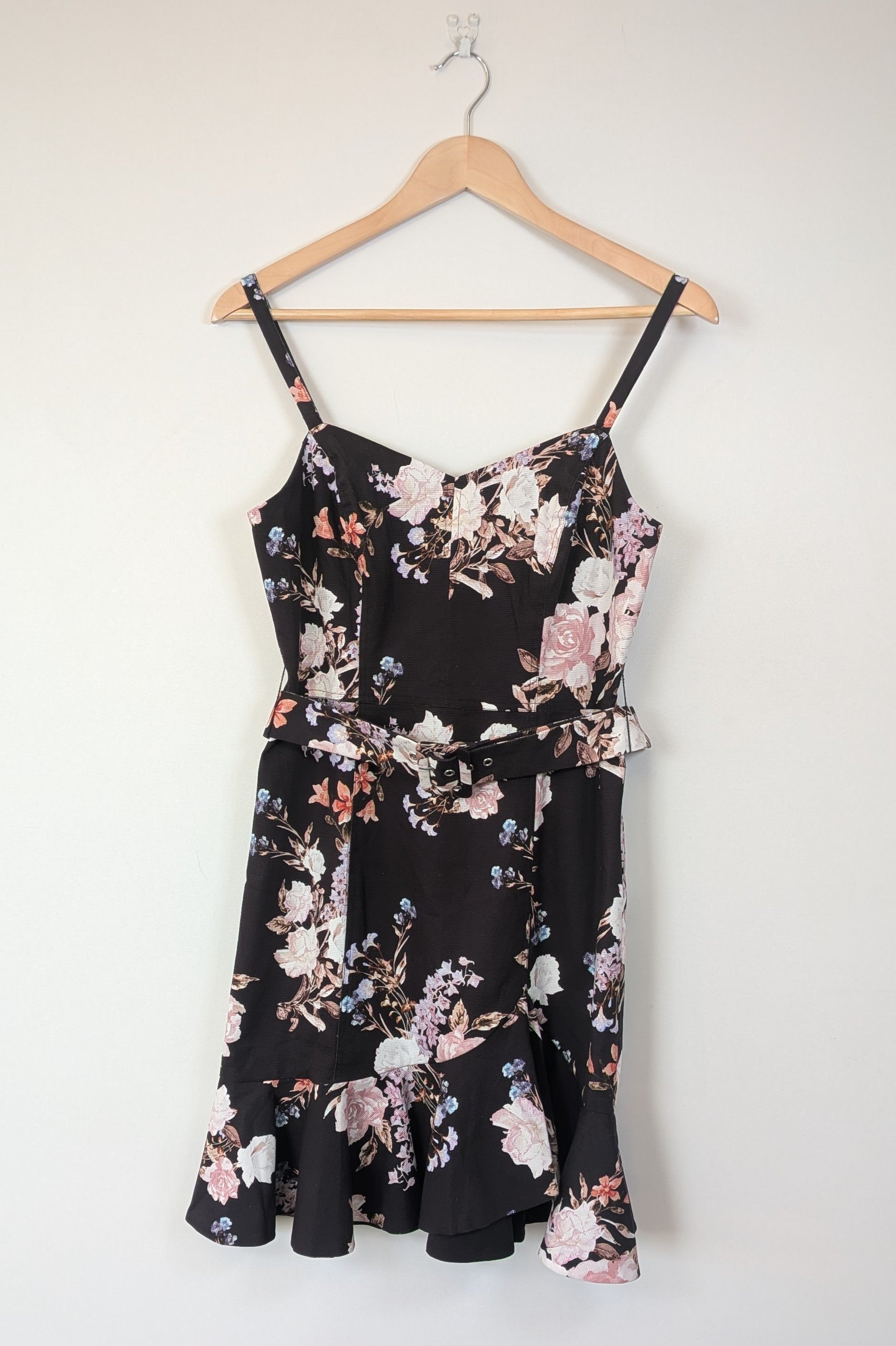 Portmans Black Spring Garden Dress Size 10 BNWT RRP $149.95