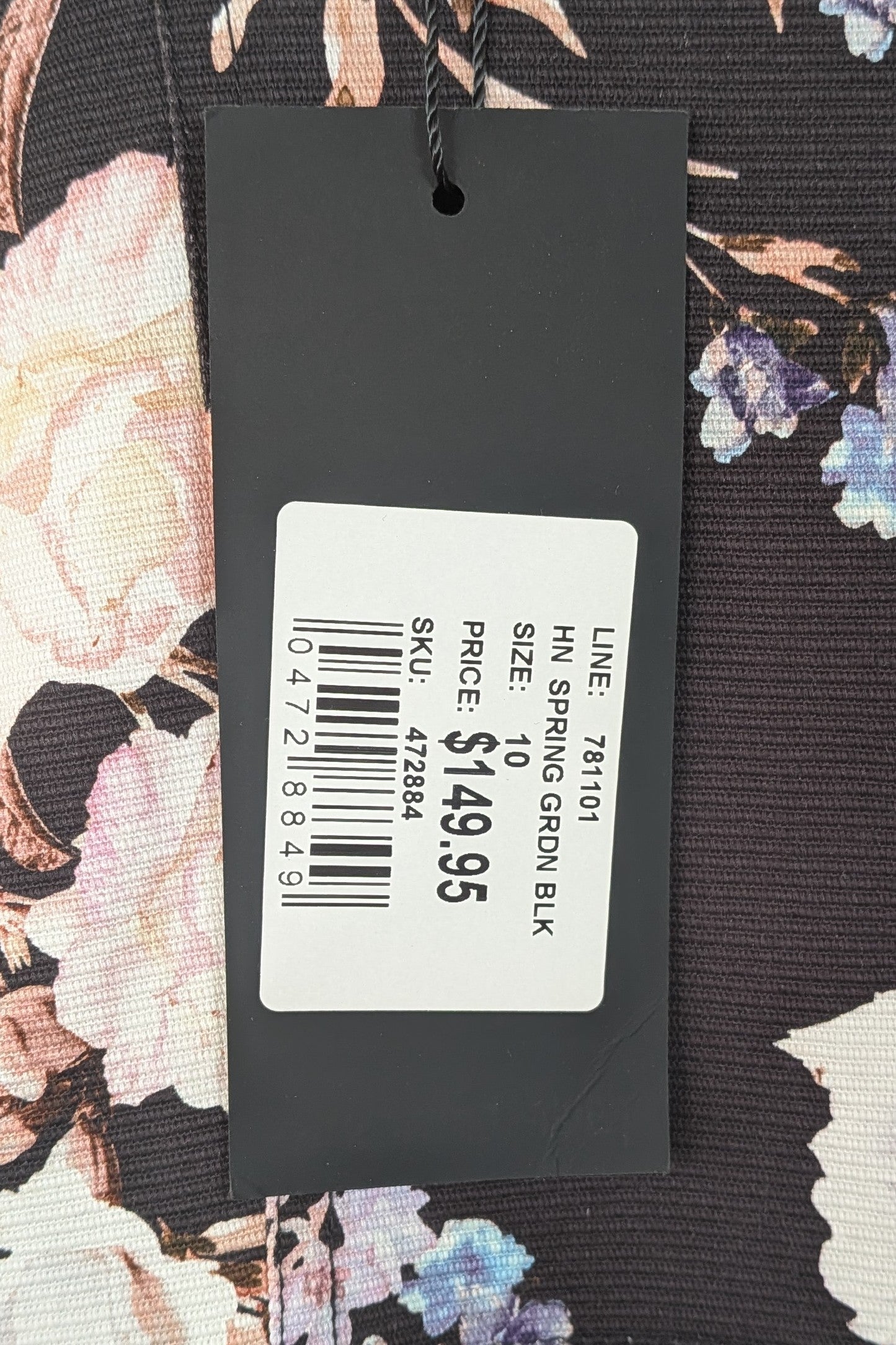 Portmans Black Spring Garden Dress Size 10 BNWT RRP $149.95