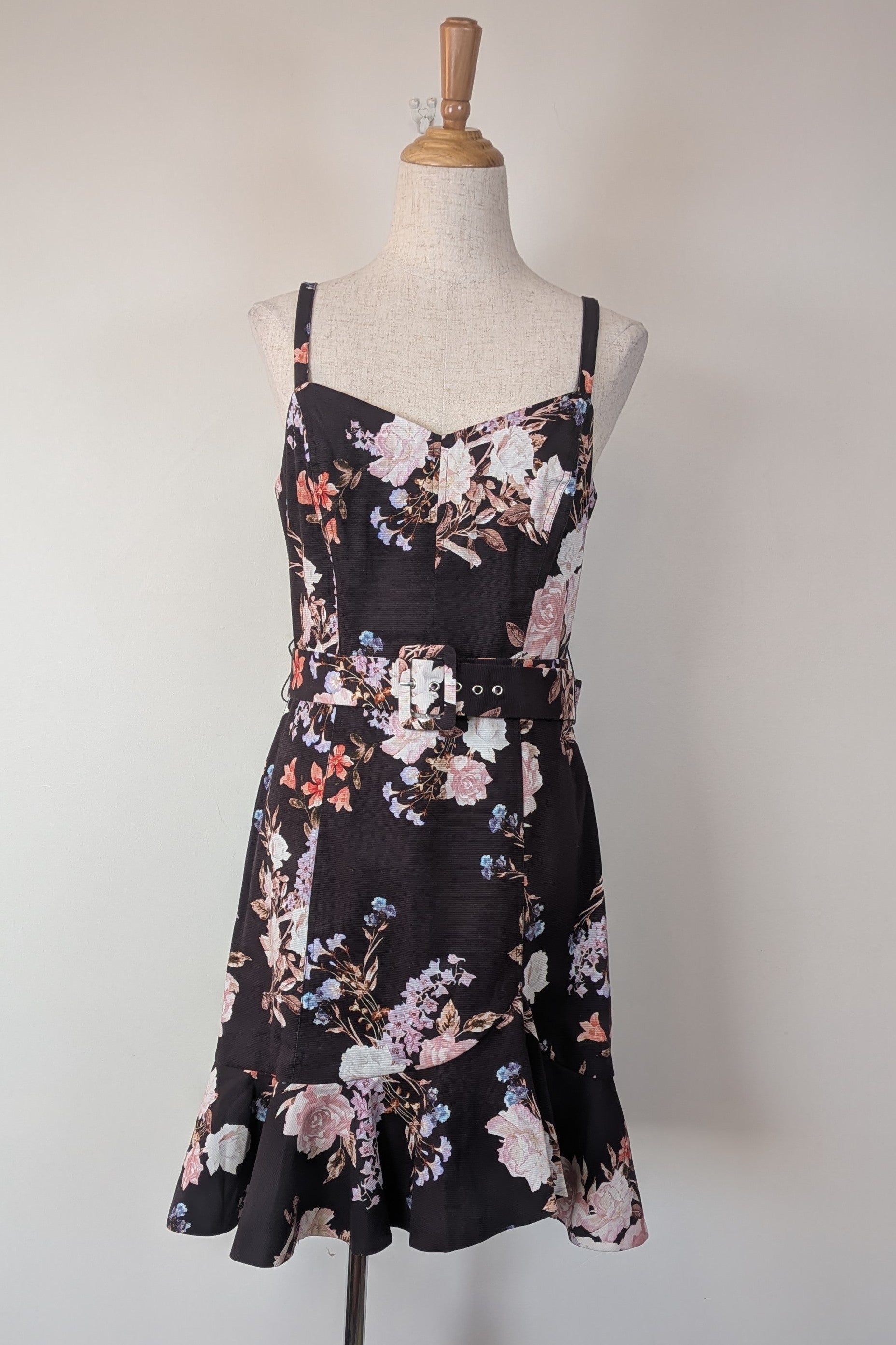 Portmans Black Spring Garden Dress Size 10 BNWT RRP $149.95