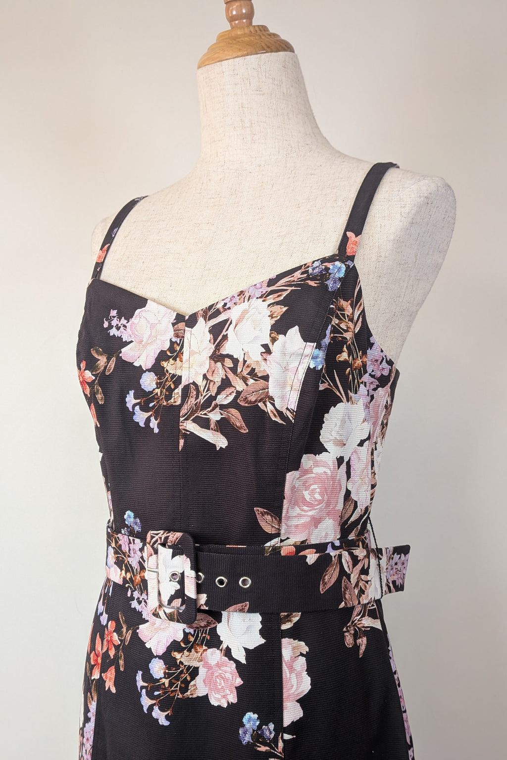 Portmans Black Spring Garden Dress Size 10 BNWT RRP $149.95