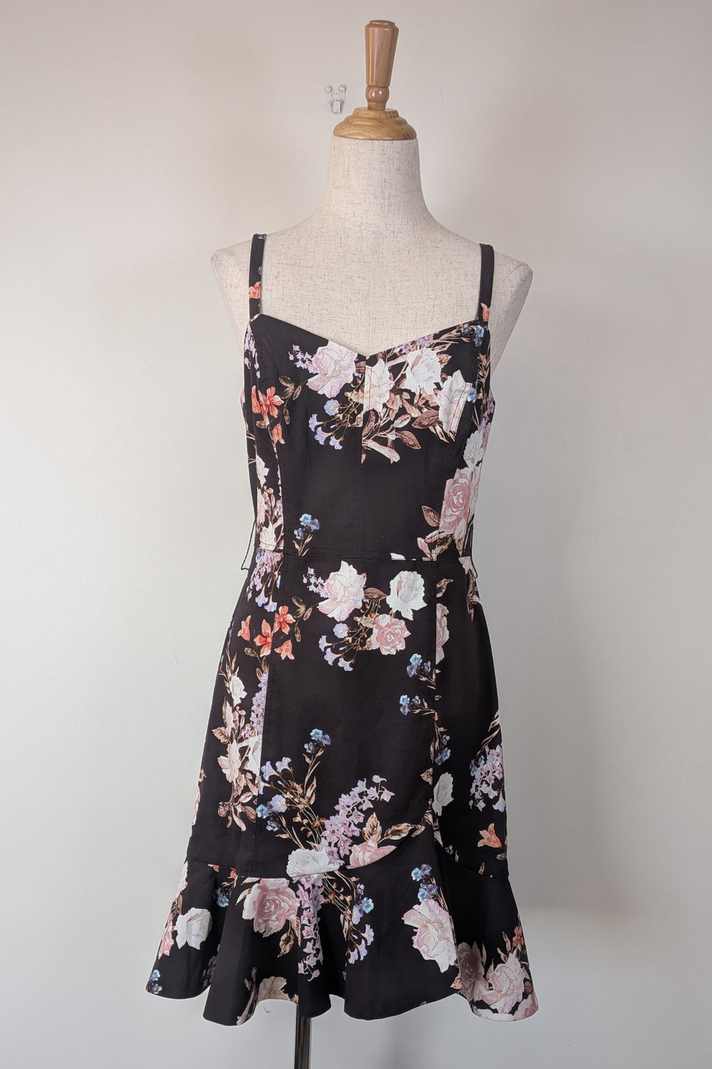Portmans Black Spring Garden Dress Size 10 BNWT RRP $149.95