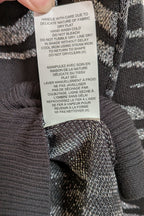 Liz Jordan Designer Collection Roll Neck Zebra Jumper in Black Size L BNWT RRP $139.95