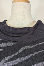 Liz Jordan Designer Collection Roll Neck Zebra Jumper in Black Size L BNWT RRP $139.95