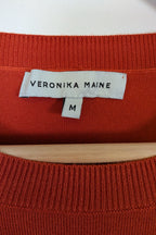 Veronika Maine Elbow Sleeve Round Knit in Pumpkin Size M
