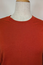 Veronika Maine Elbow Sleeve Round Knit in Pumpkin Size M