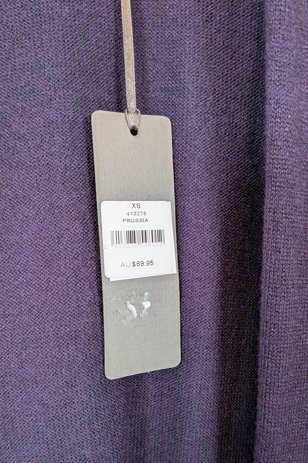 Sussan Prussia Deep Purple Open Knit Cardigan Size XS BNWT RRP $69.95