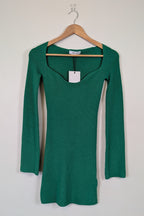 Dazie Green Nostalgia Sweetheart Knit Mini Dress Size 8 BNWT RRP $79