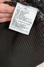 Blue Illusion Black Marled Fluffy Wool Blend Vest Size S