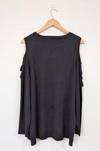 Beme Black 3/4 Cold Shoulder Jumper Size 16 BNWT RRP $79.95