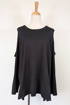 Beme Black 3/4 Cold Shoulder Jumper Size 16 BNWT RRP $79.95