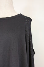 Beme Black 3/4 Cold Shoulder Jumper Size 16 BNWT RRP $79.95