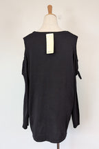 Beme Black 3/4 Cold Shoulder Jumper Size 16 BNWT RRP $79.95