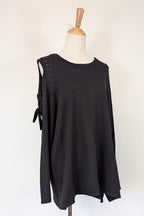 Beme Black 3/4 Cold Shoulder Jumper Size 16 BNWT RRP $79.95