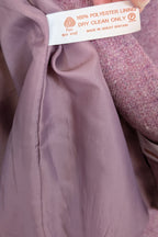 Vintage 90s British Dunedin Tradition Wool Blazer in Heather Mauve Size 12