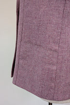 Vintage 90s British Dunedin Tradition Wool Blazer in Heather Mauve Size 12