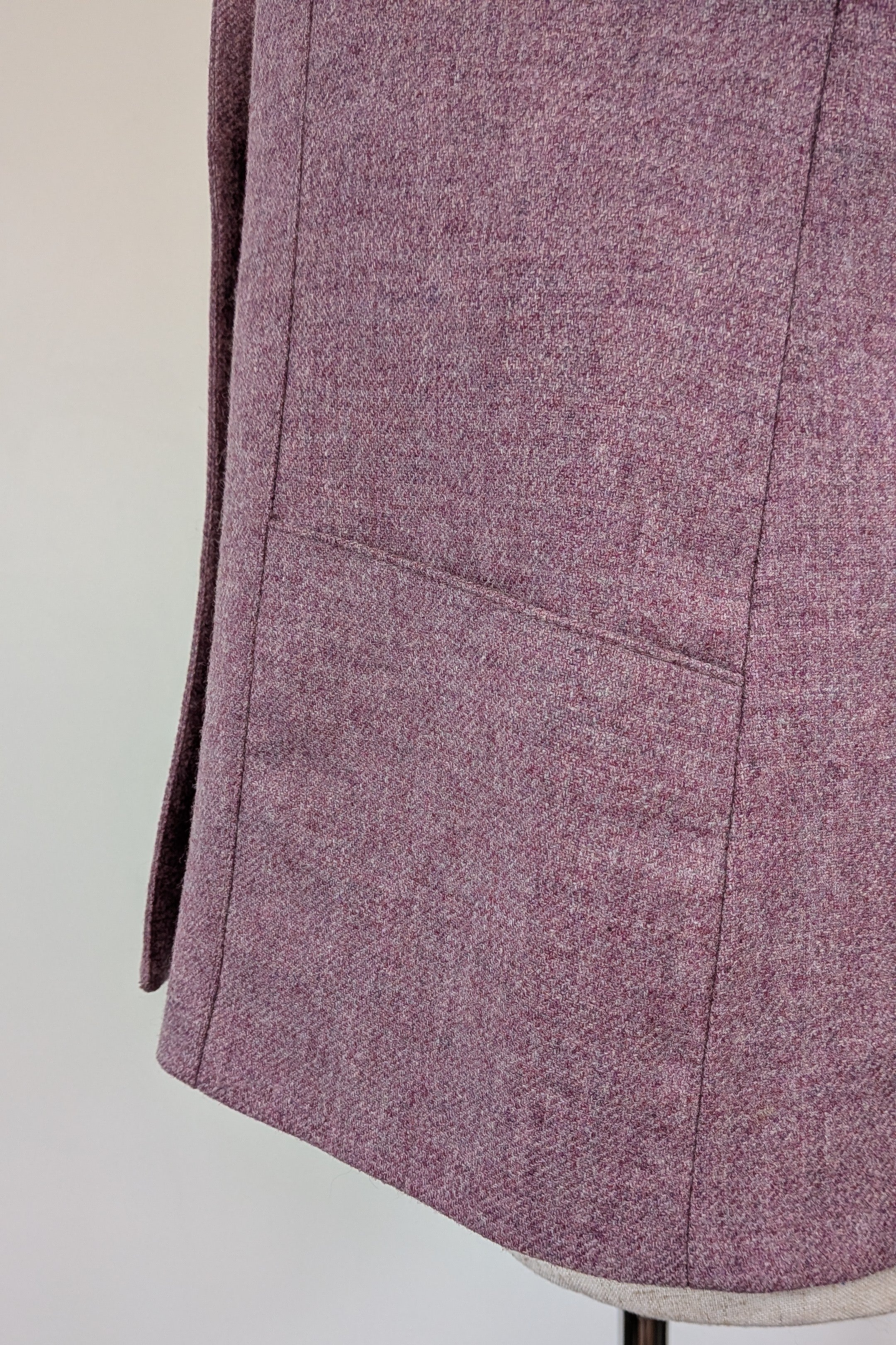 Vintage 90s British Dunedin Tradition Wool Blazer in Heather Mauve Size 12