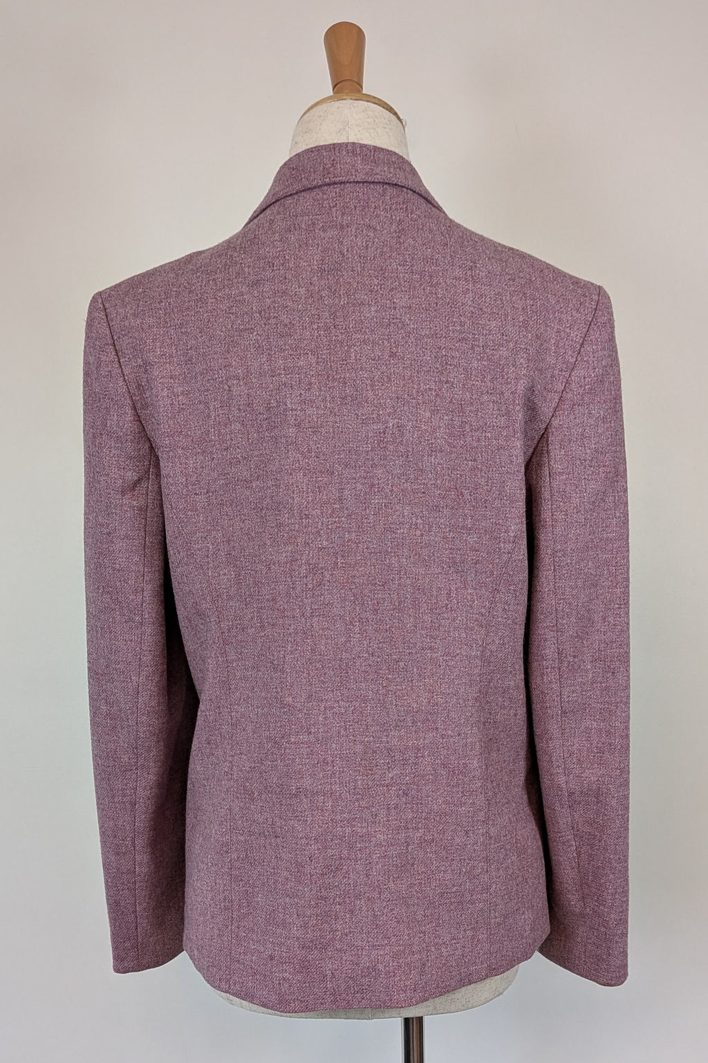 Vintage 90s British Dunedin Tradition Wool Blazer in Heather Mauve Size 12