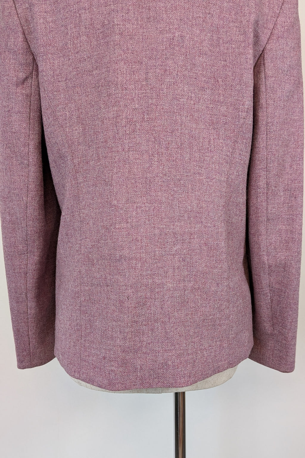 Vintage 90s British Dunedin Tradition Wool Blazer in Heather Mauve Size 12