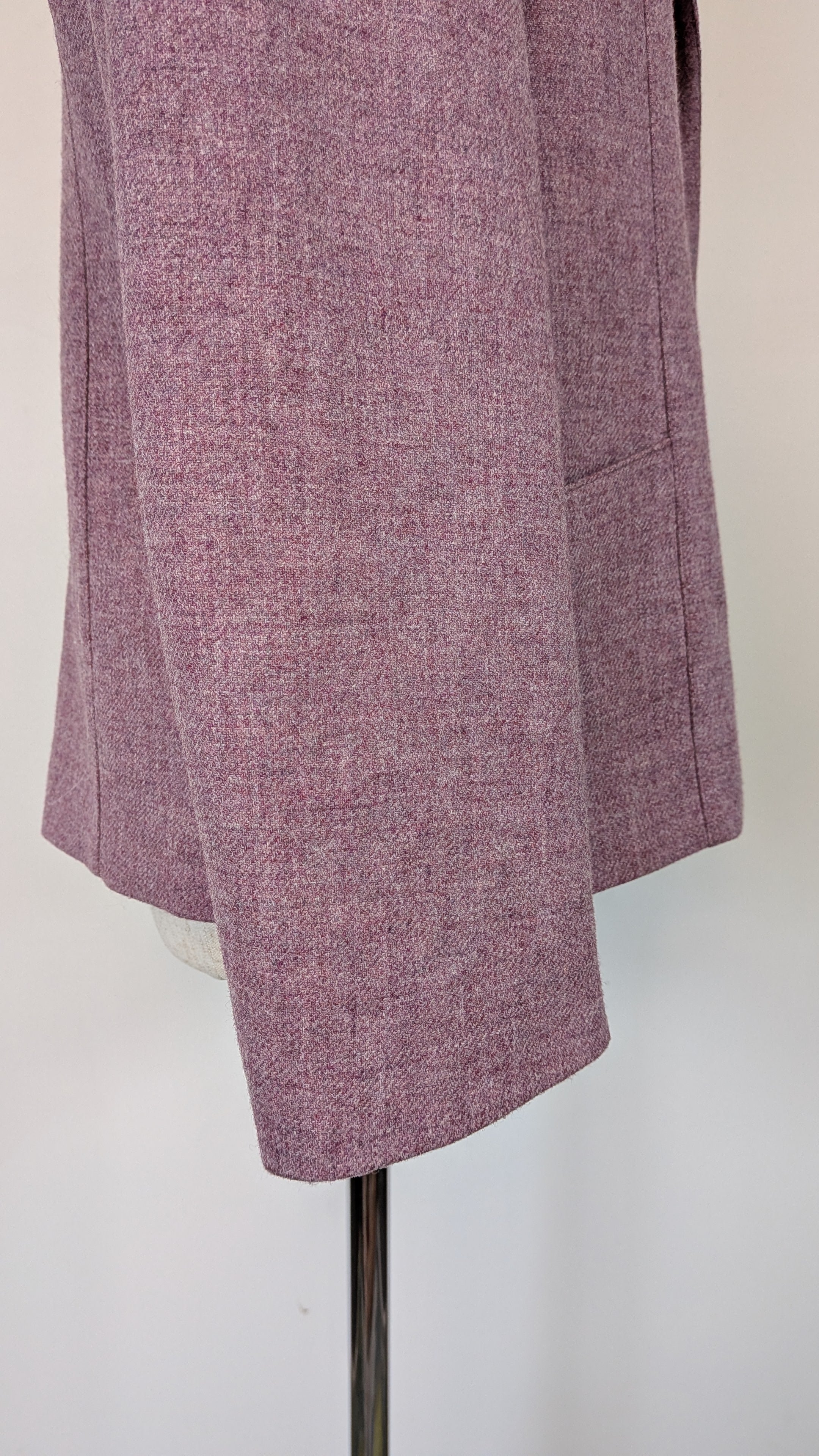 Vintage 90s British Dunedin Tradition Wool Blazer in Heather Mauve Size 12