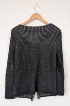 Vintage 90s/Y2K Made in Italy Frayed Fringe Knit Cardigan Size M