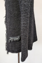 Vintage 90s/Y2K Made in Italy Frayed Fringe Knit Cardigan Size M