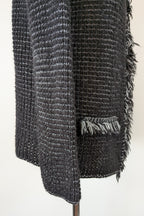 Vintage 90s/Y2K Made in Italy Frayed Fringe Knit Cardigan Size M